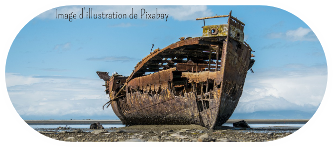 illustration bâteau échoué Pixabay