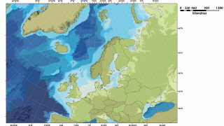 Carte Europe de l ouest - mers nordiques 