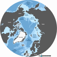 Carte de l arctique - les mers arctiques