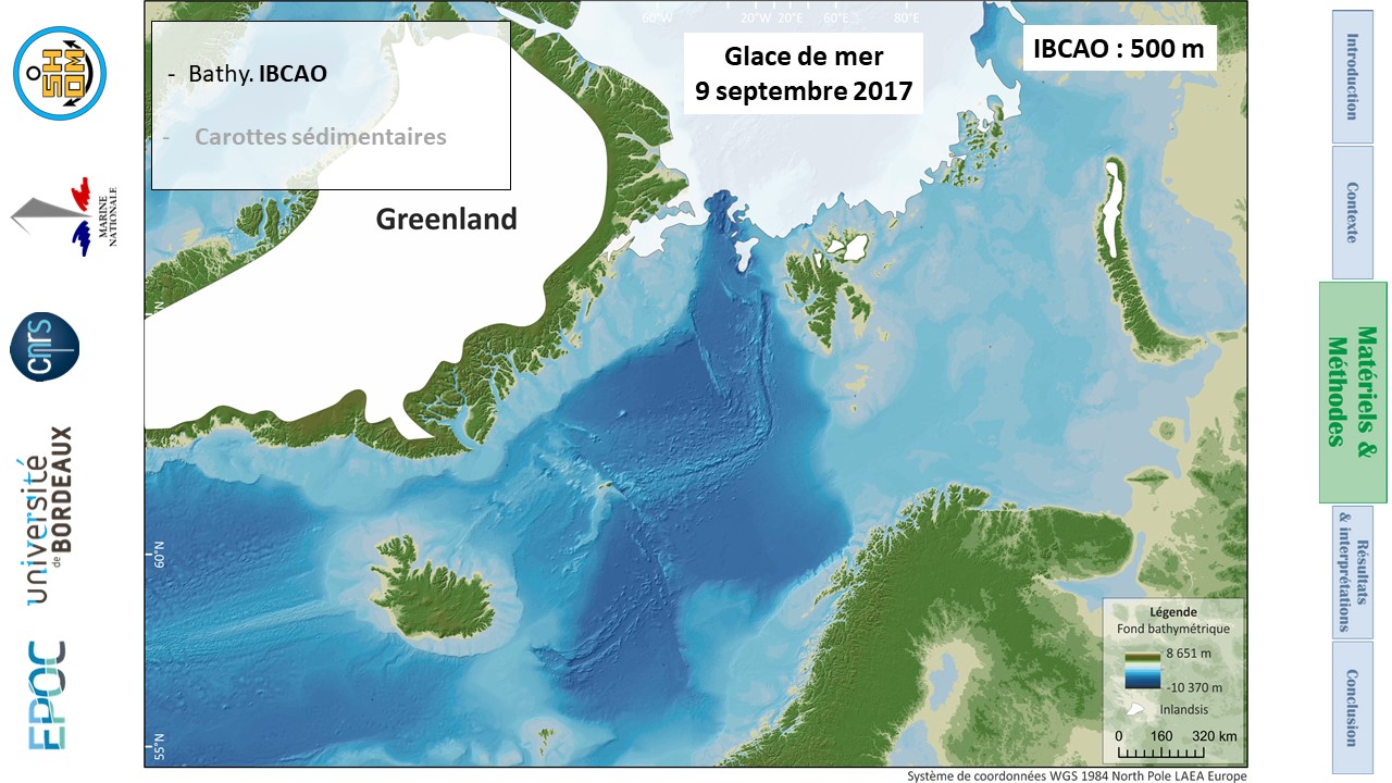 utilisation des données bathymétriques de l'international bathymetric chart of the arctic ocean, IBCAO