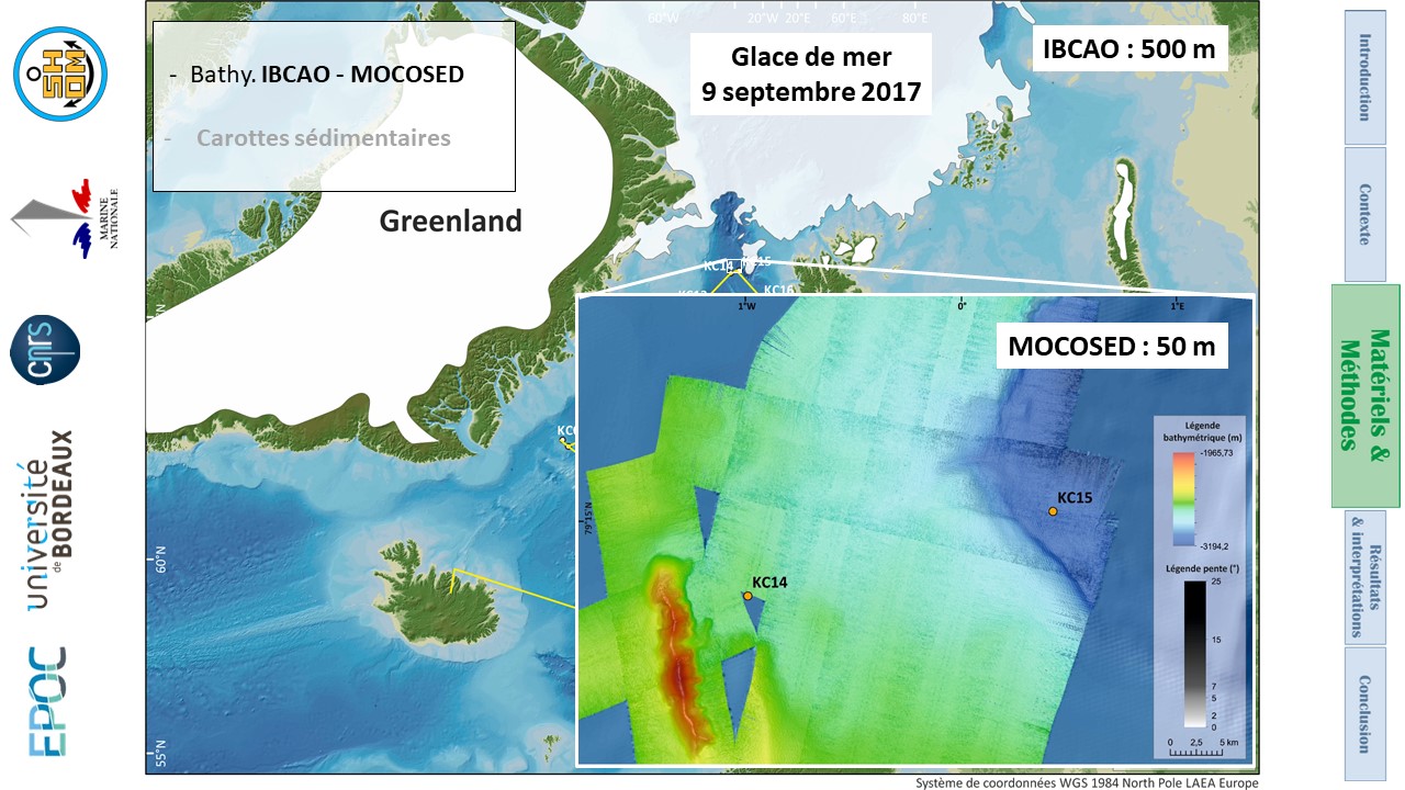 utilisation des données bathymétriques de l'international bathymetric chart of the arctic ocean, IBCAO