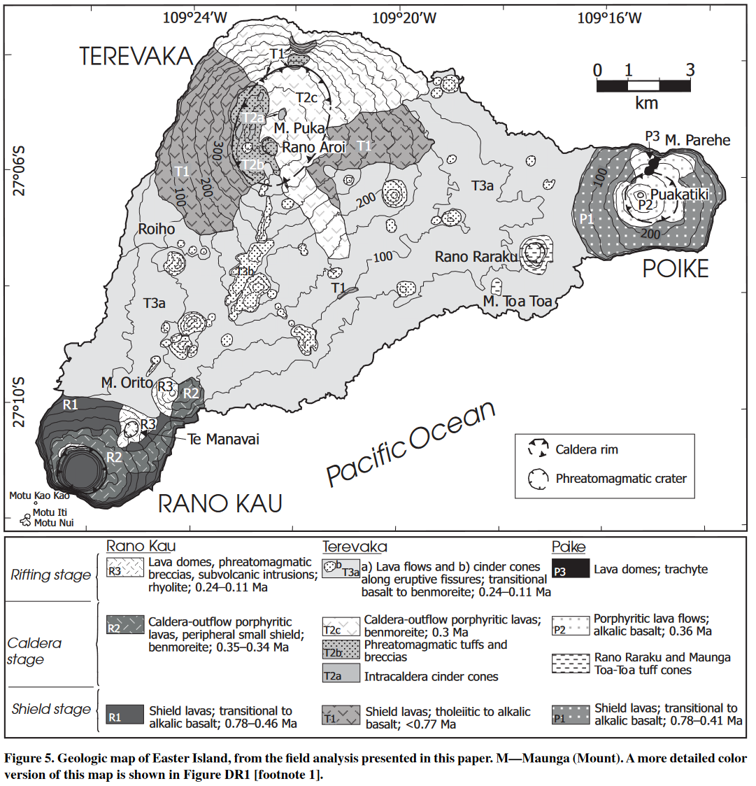 Easter Island, SE Pacific: An end-member type of hotspot volcanism