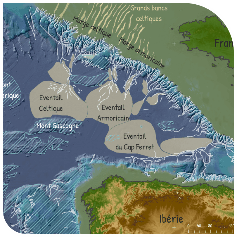 Physiographie et distribution sédimentaire récente de l’éventail celtique profond, Golfe de Gascogne