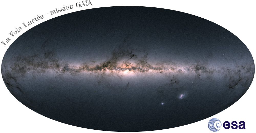 La vioe Lactée, compilation d'images obtenue par la mission GAIA de l'ESA