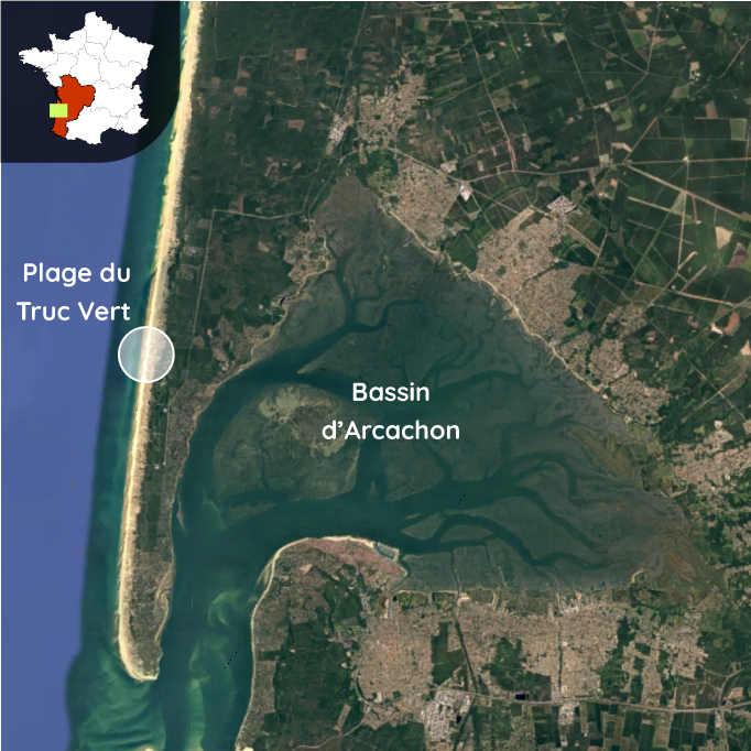 Shape of the shallow aquifer at the fresh water – sea water