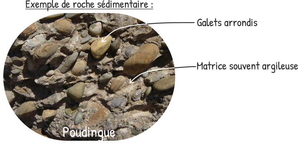 Roche sédimentaire type poudingue