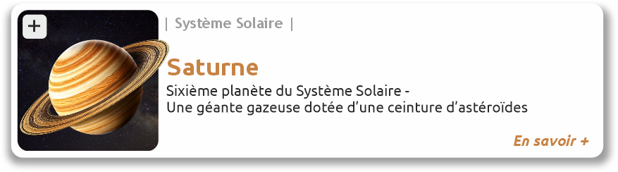 Satunr, sixième planète du système solaire, une géante gazeuse dotée d'une ceinture d'astéroïdes