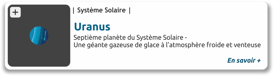 Uranus, septième planète du système solaire, une géante gazeuse de glace à l'atmosphère froide et venteuse