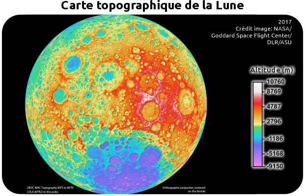 Carte de la Lune 2017 NASA