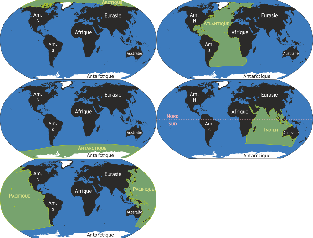 Les océans du monde