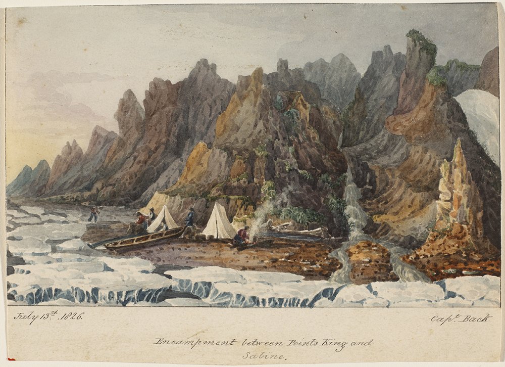 Campement du groupe de Franklin, juillet 1826 - réalisé par George Back