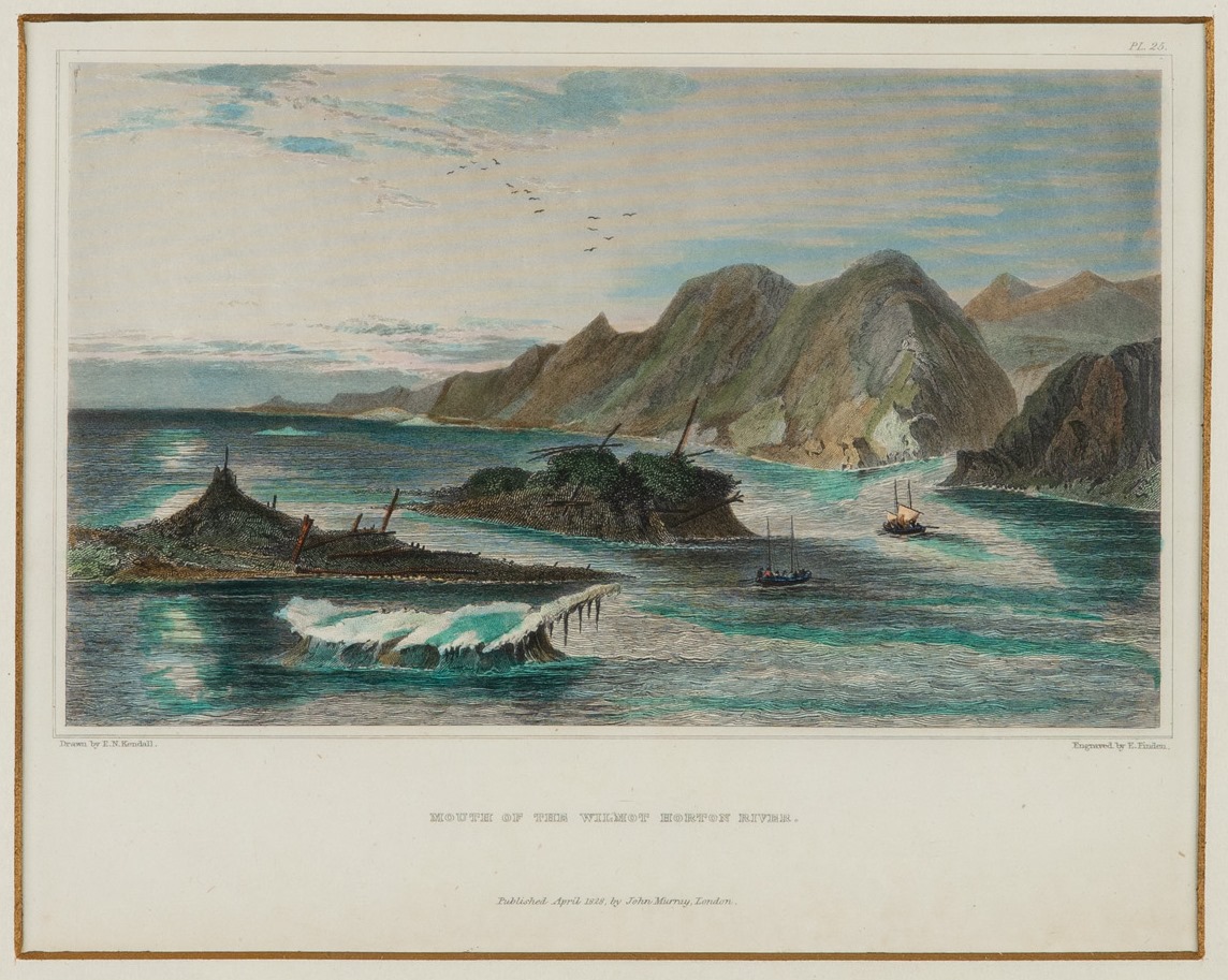 Dessin de Kendall durant l'expédition MacKenzie, groupe de Richardson, 1826